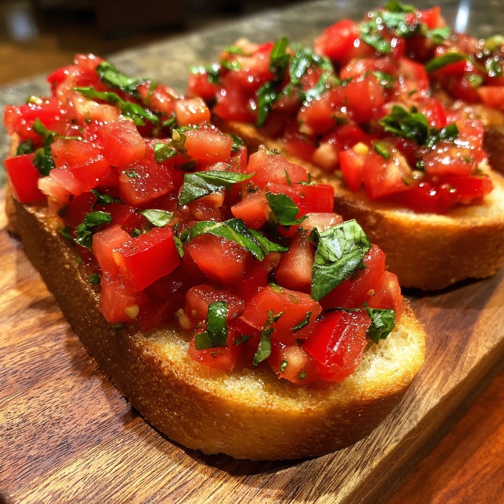 Italian Tomato Basil Bruschetta