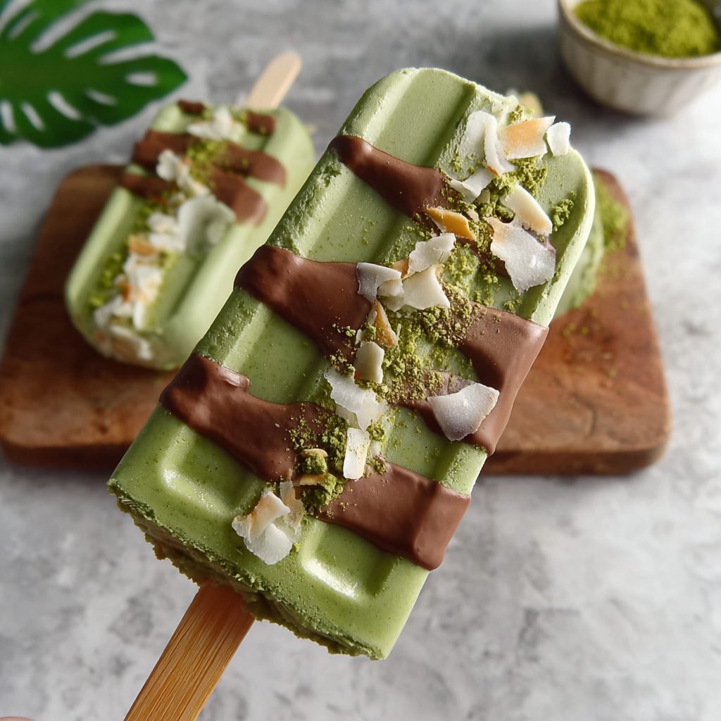 Matcha Coconut Popsicles: Creamy Frozen Delight!