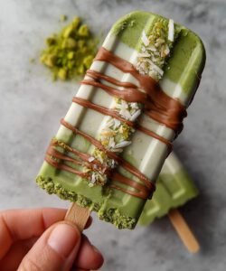Matcha Coconut Popsicles: Creamy Frozen Delight!