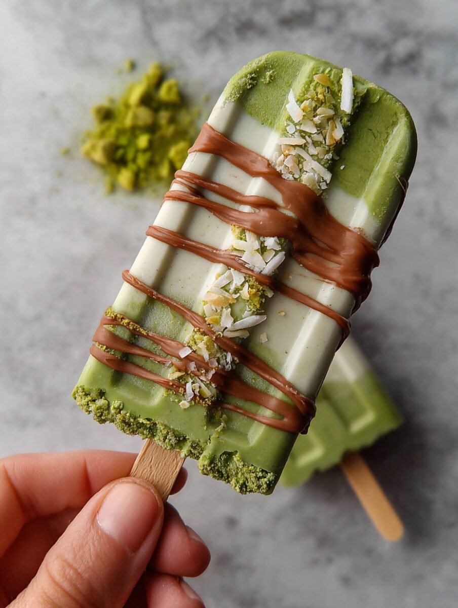 Matcha Coconut Popsicles: Creamy Frozen Delight!