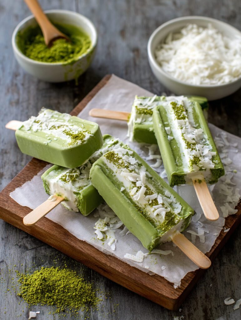 Delicious Variations of Matcha Coconut Popsicles