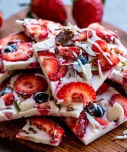 Frozen Strawberry Yogurt Bark