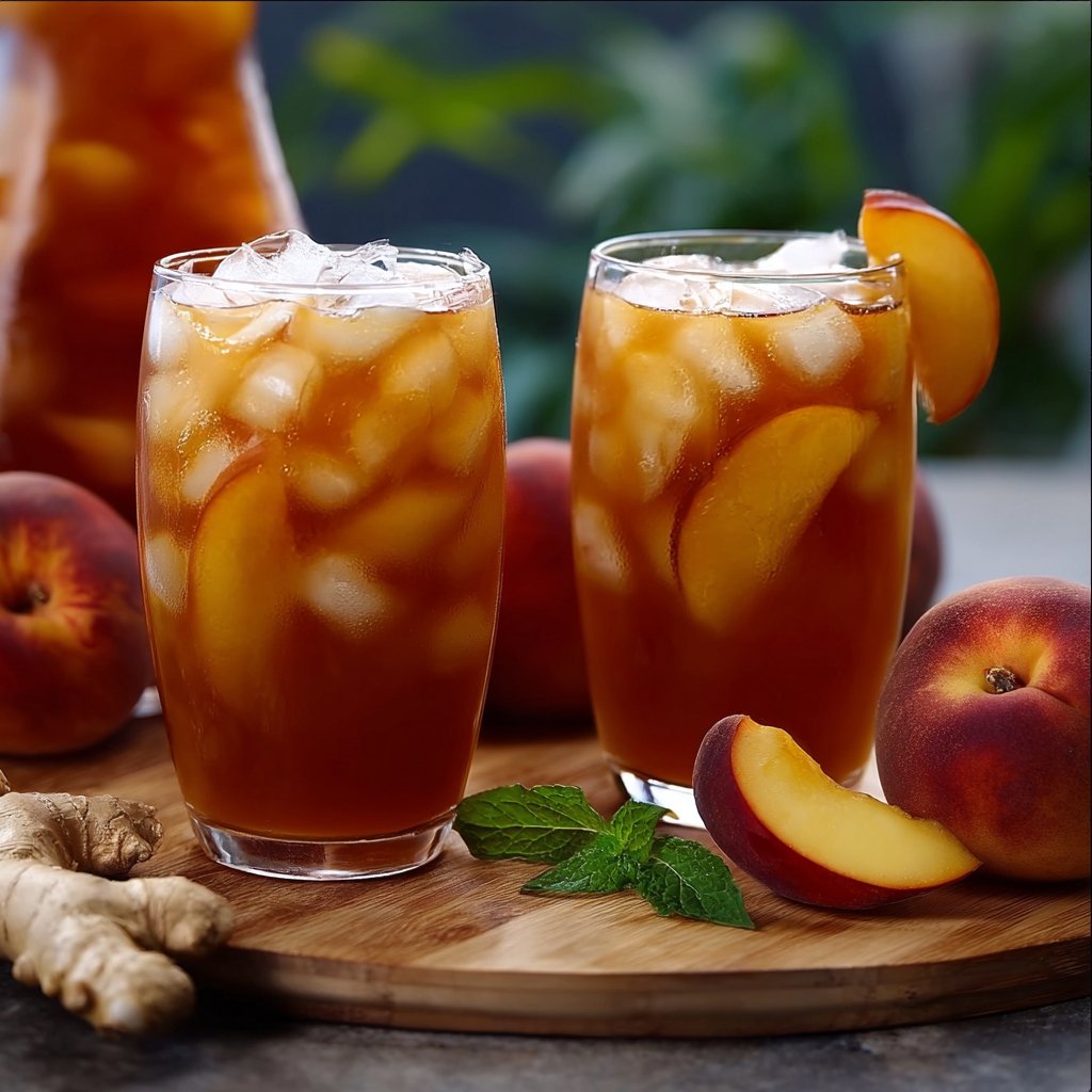 Peach Ginger Iced Tea: Discover This Refreshing Summer Drink!