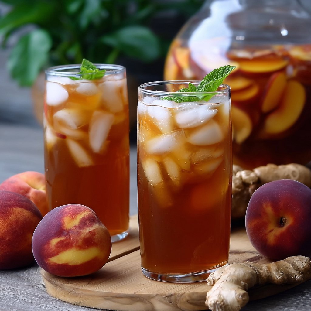 Why You'll Love This Peach Ginger Iced Tea
