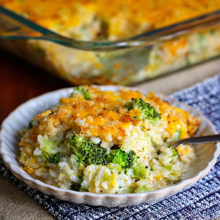Cheesy Broccoli Rice Casserole