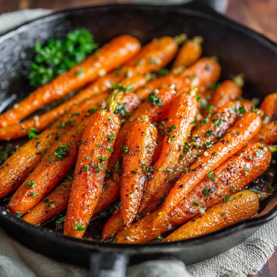 Garlic Butter Roasted Carrots