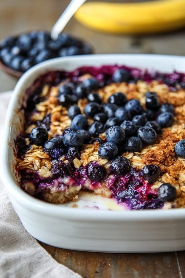 Blueberry Oatmeal Breakfast Bake
