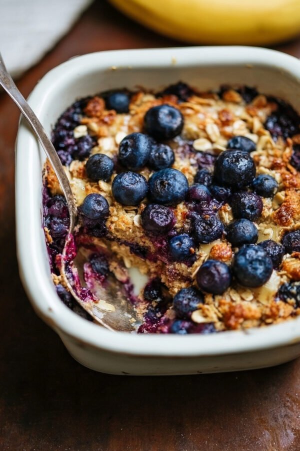 Blueberry Oatmeal Breakfast Bake