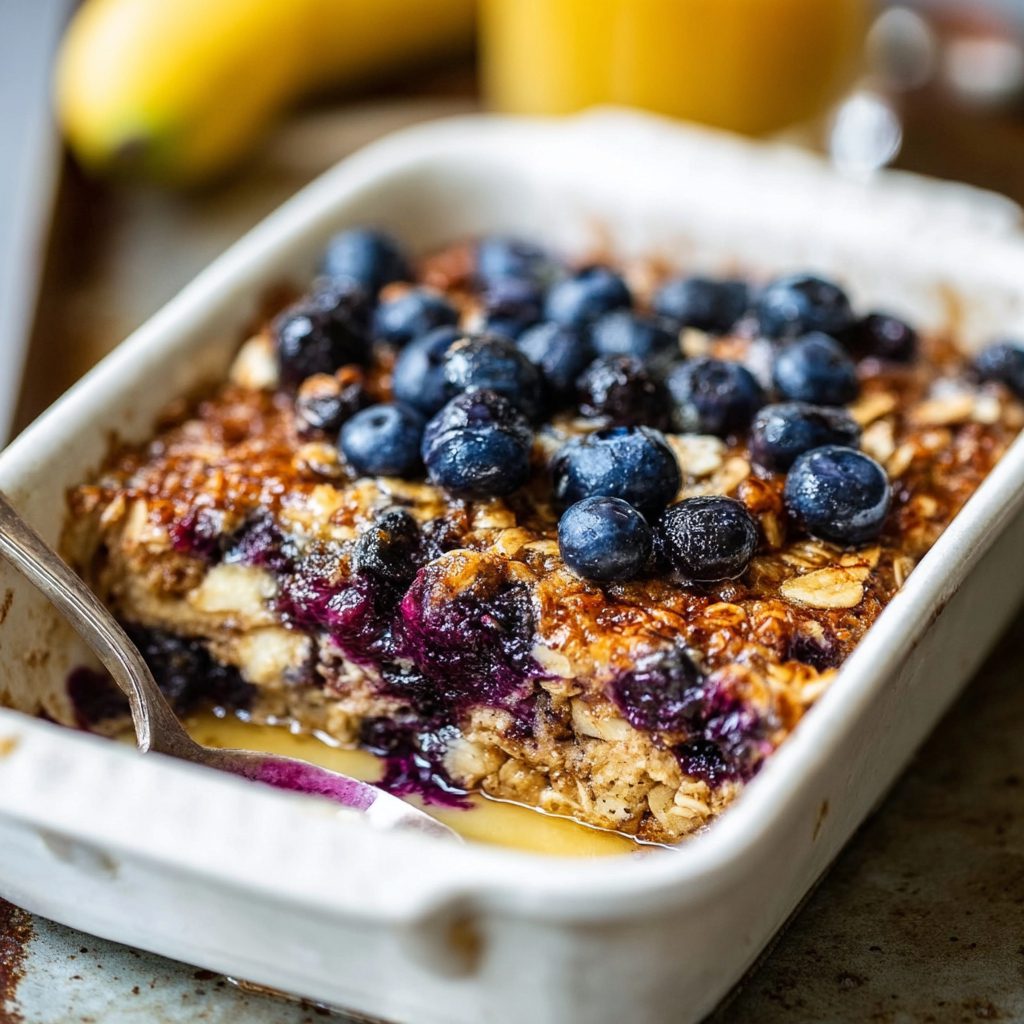 Blueberry Oatmeal Breakfast Bake