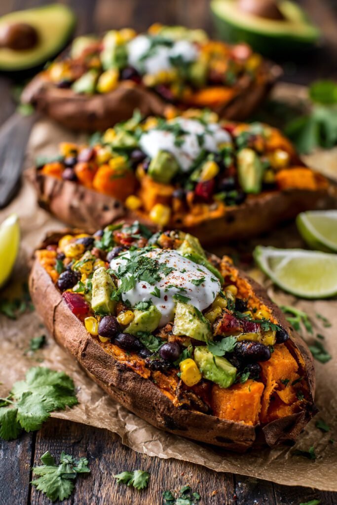 Baked Sweet Potatoes Delicious Variations of Loaded Baked Sweet Potatoes