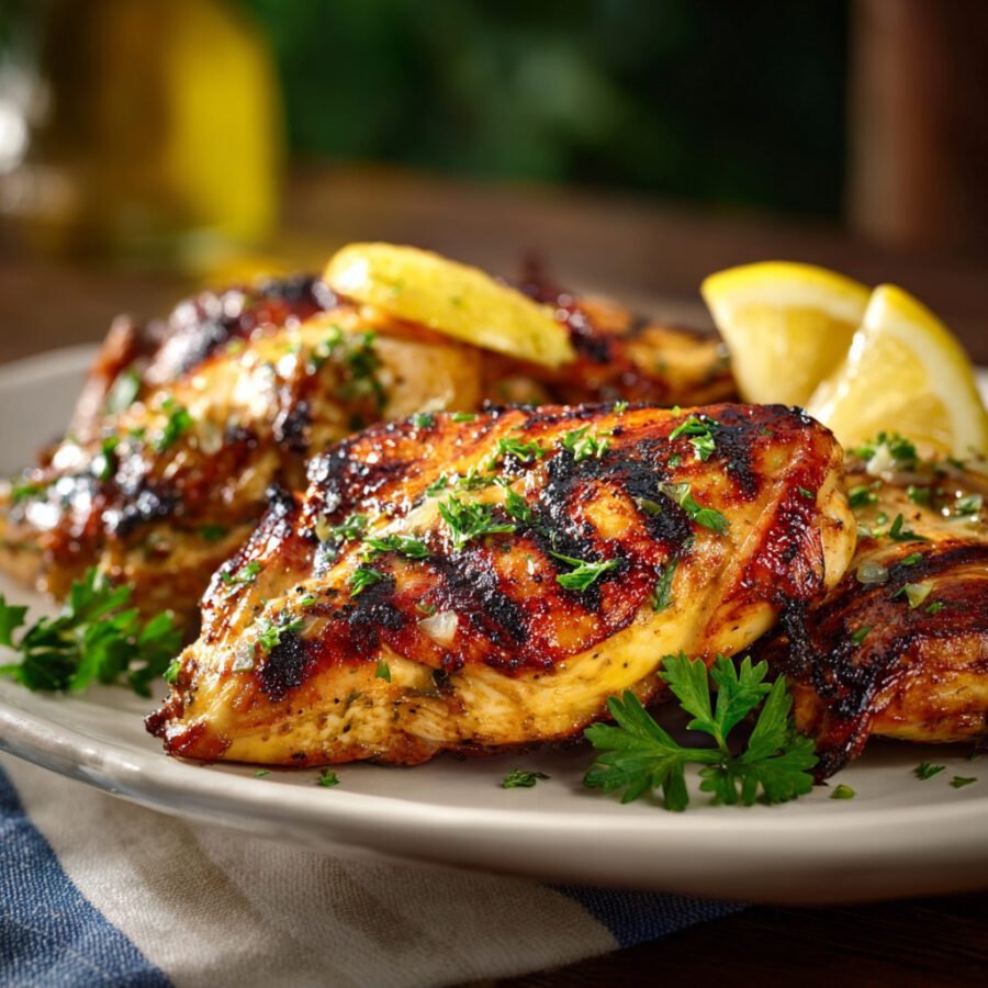 Lemon Garlic Grilled Chicken BBQ