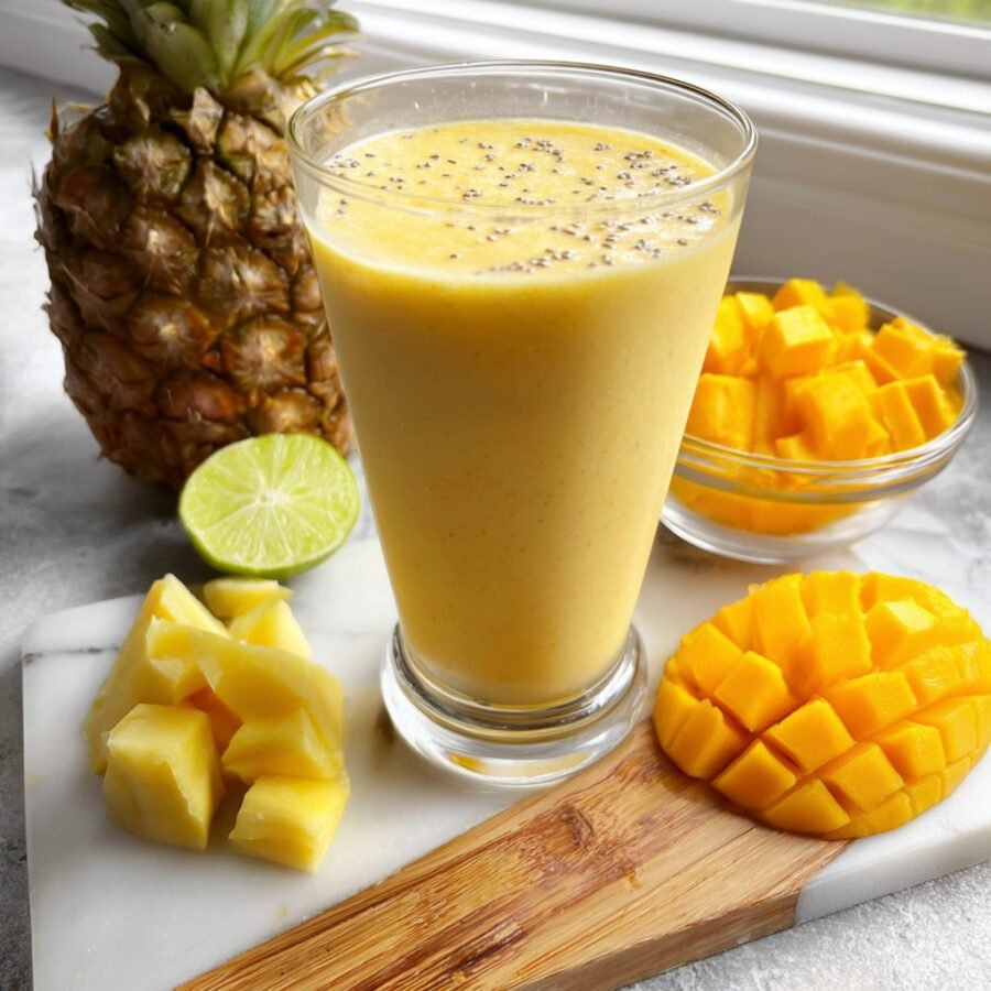 How to Make Pineapple Mango Kefir Smoothie
