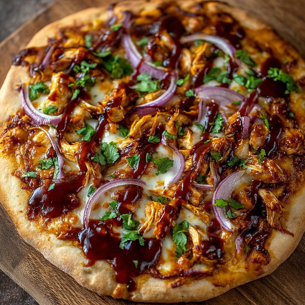 BBQ Chicken Pizza Delight for a Family Dinner Night