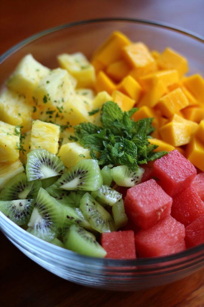 Fruit Salad with Honey Lime Dressing