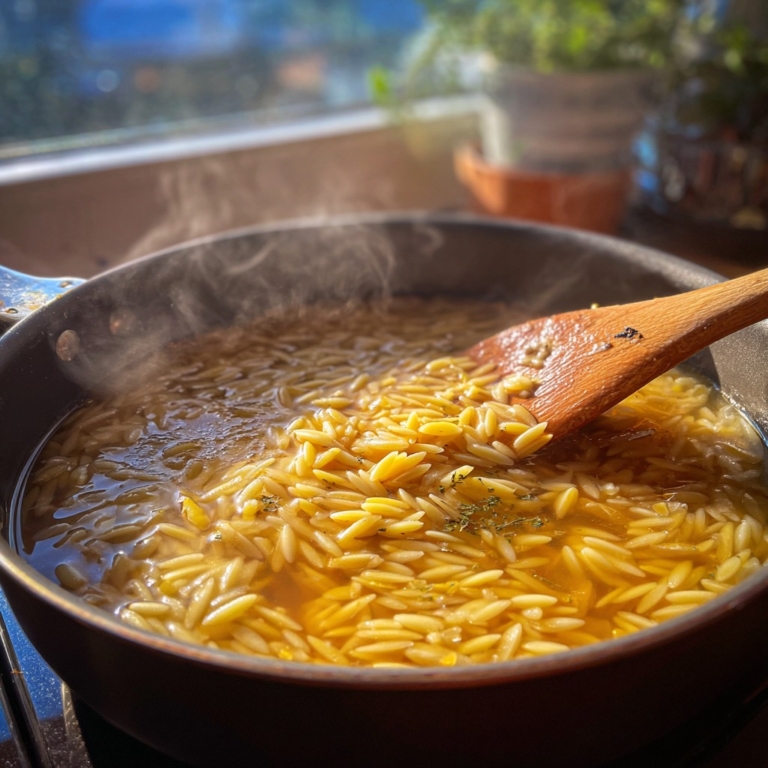 How to Make Creamy Garlic Butter Orzo