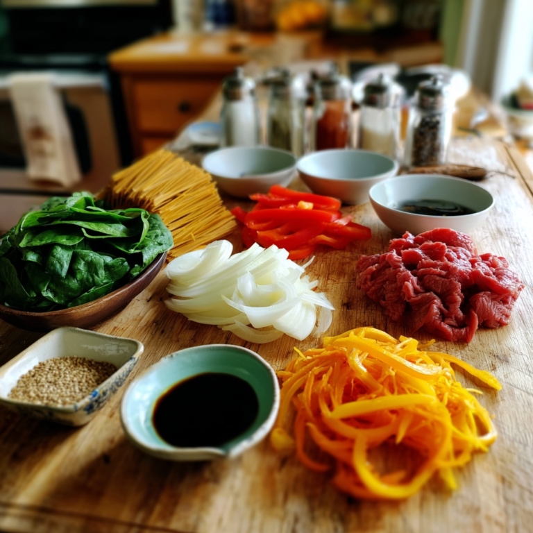 Korean Japchae Noodles