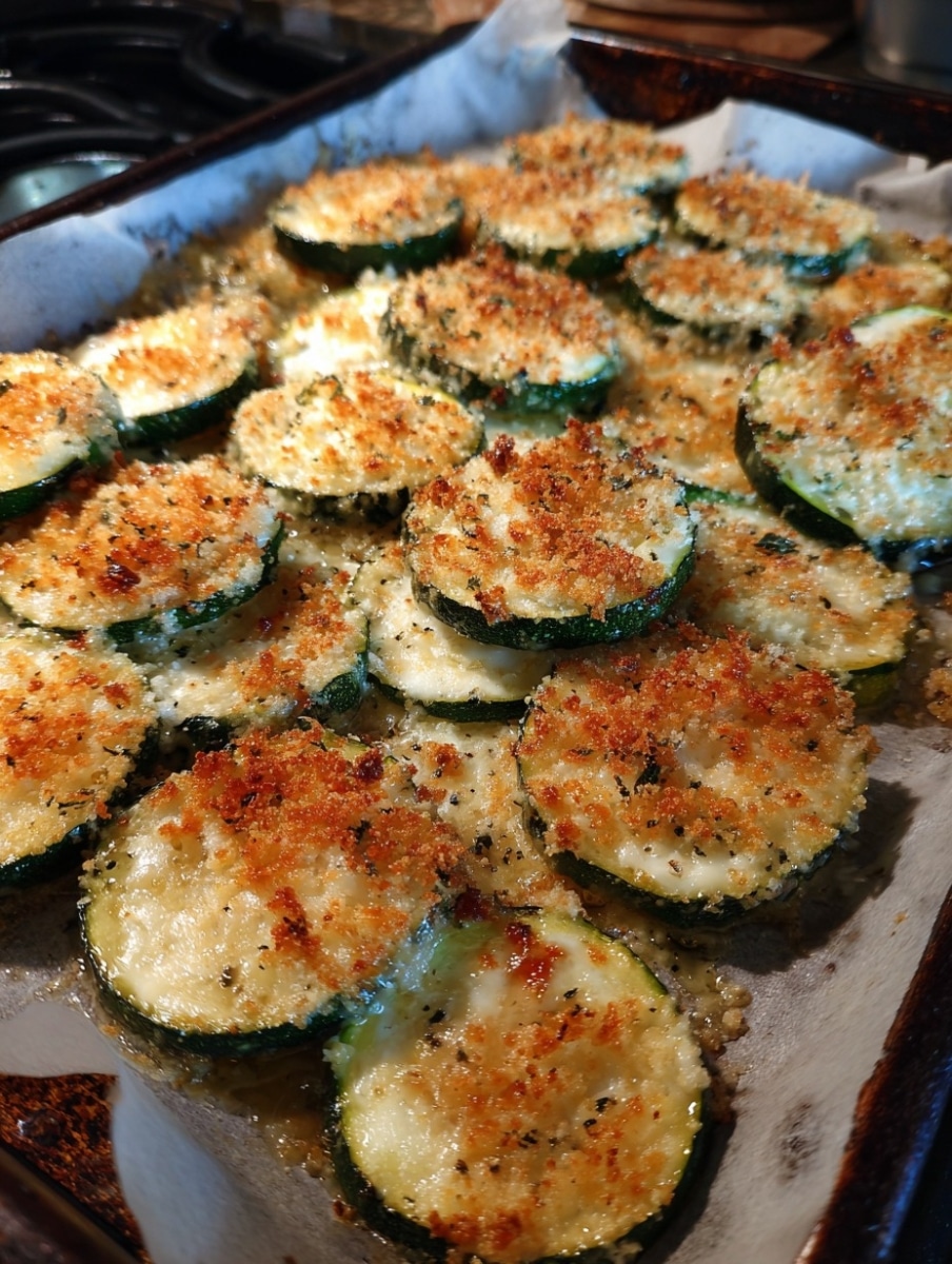 Baked Garlic Parmesan Zucchini