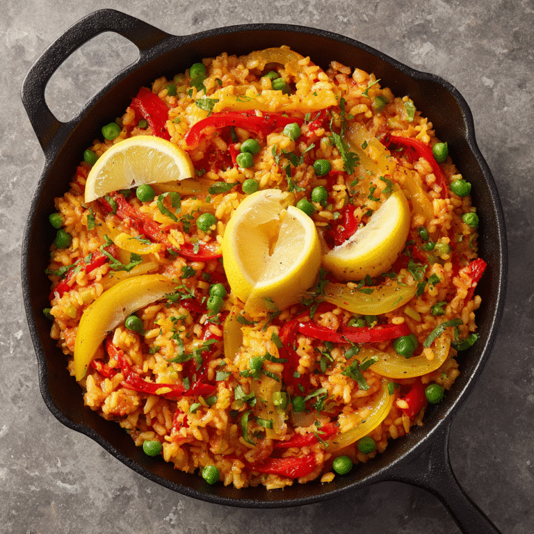 Authentic Spanish Vegetable Paella: The Festive Main Dish Recipe