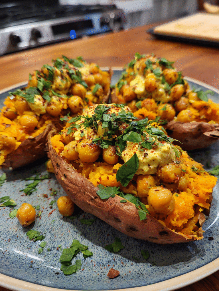 Overhead photo of Thai Peanut Noodle Salad in a bowl, topped with fresh herbs, shredded veggies, and creamy sauce drizzle.