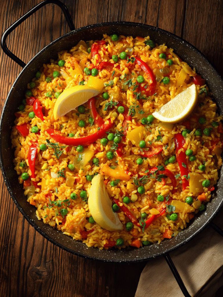 Spanish Vegetable Paella Recipe