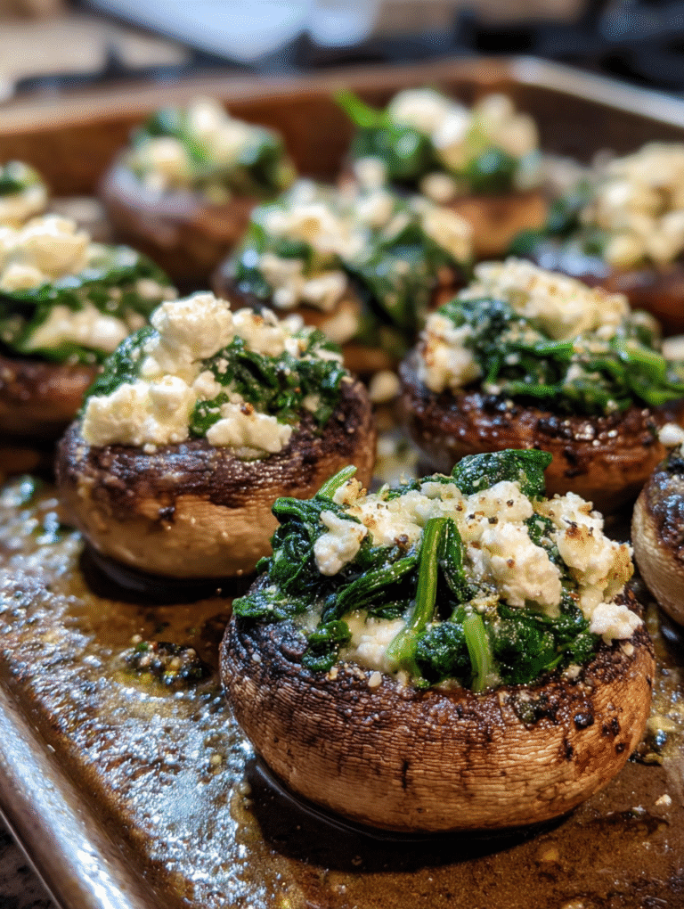 Spinach and Feta Stuffed Mushrooms: Irresistible Appetizers!