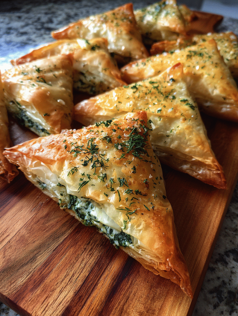 Greek Spanakopita Triangles