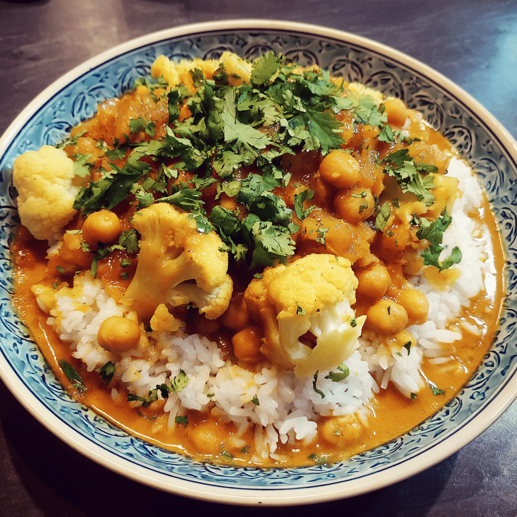 Cauliflower Chickpea Curry Recipe