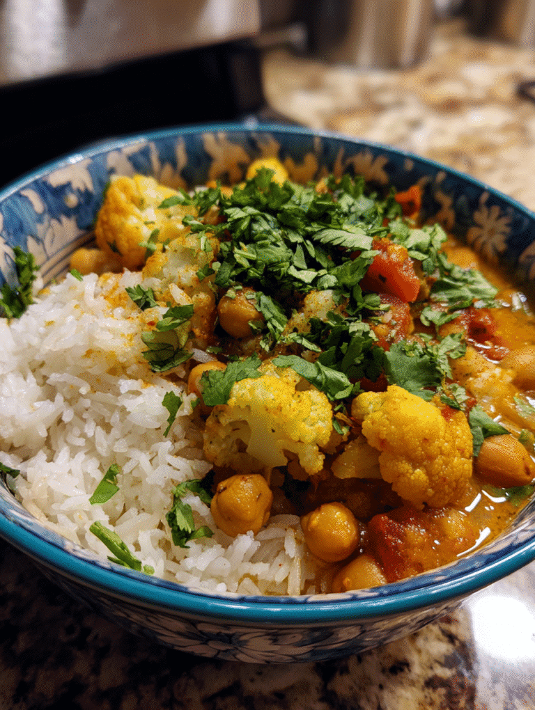 Cauliflower Chickpea Curry