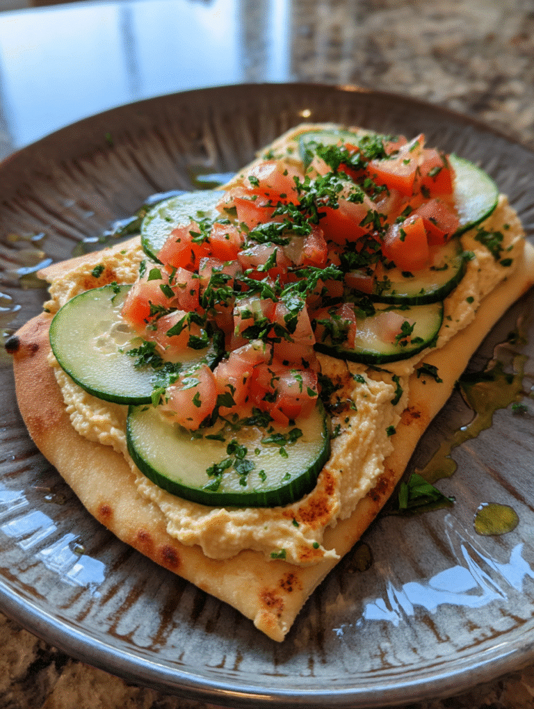 Wholesome Mediterranean Chickpea Flatbread: The Perfect Easy Lunch Idea