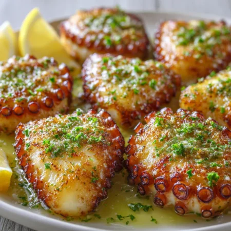 19. Grilled Octopus with Romesco Sauce