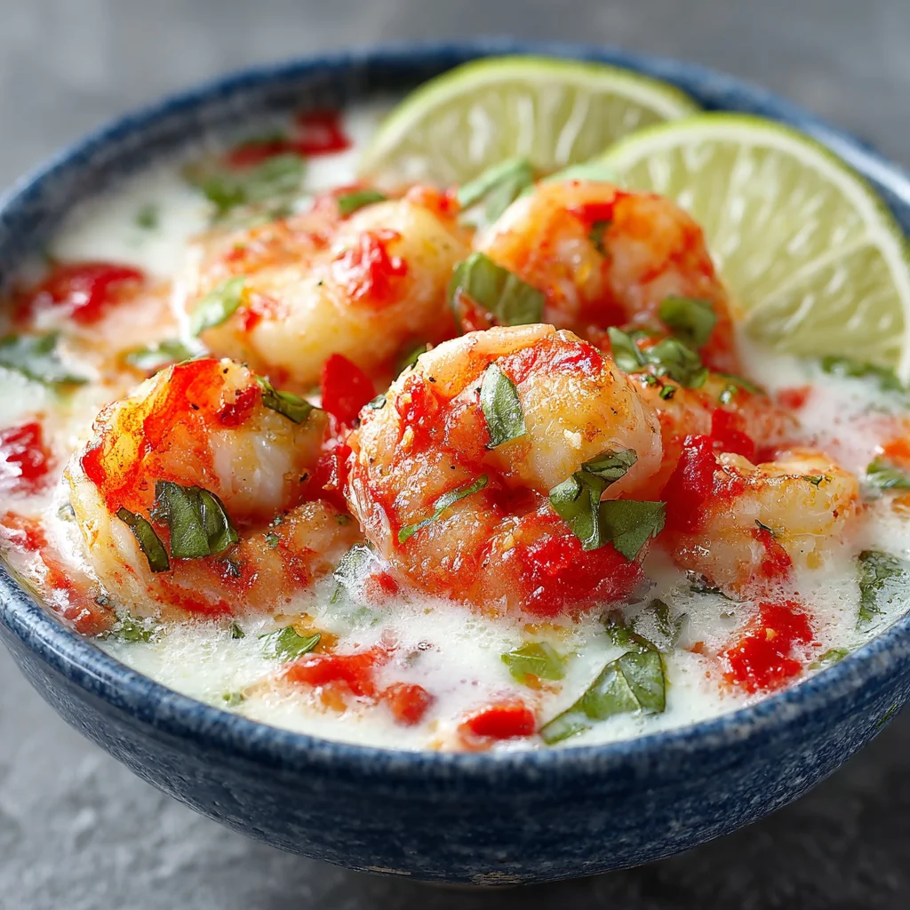Coconut Lime Soup with Thai Basil and Shrimp