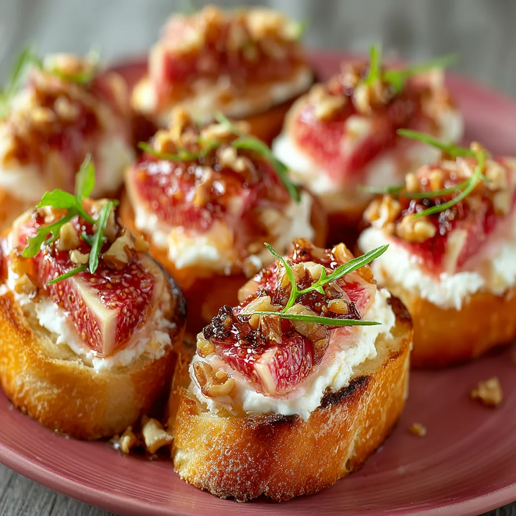 Rosemary-Infused Fig and Goat Cheese Crostini