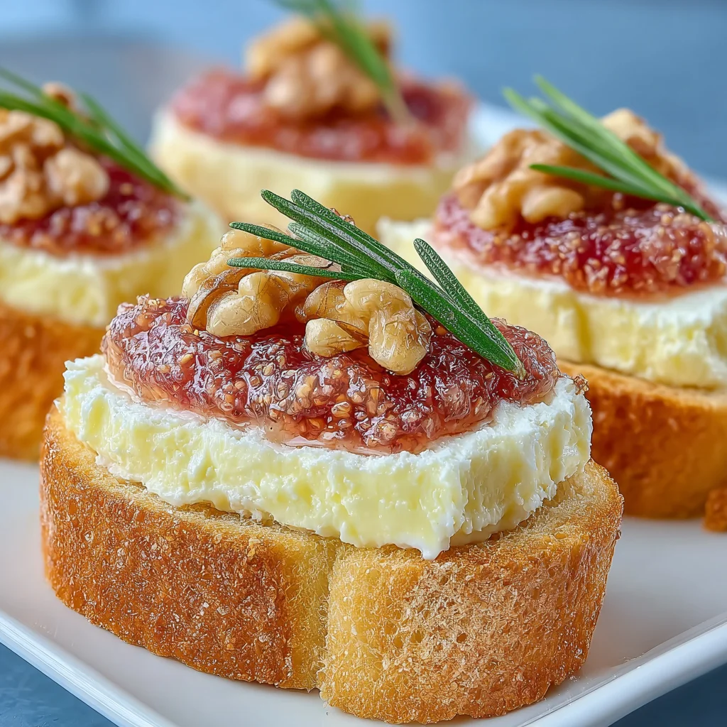 Rosemary-Infused Fig and Goat Cheese Crostini
