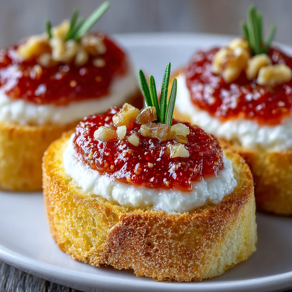 Rosemary-Infused Fig and Goat Cheese Crostini