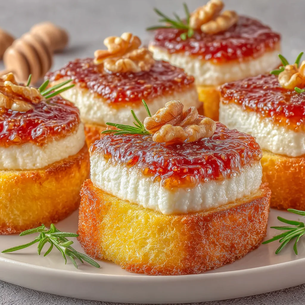 Rosemary-Infused Fig and Goat Cheese Crostini