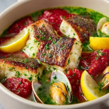 Saffron-Scented Seafood Bouillabaisse with Rouille