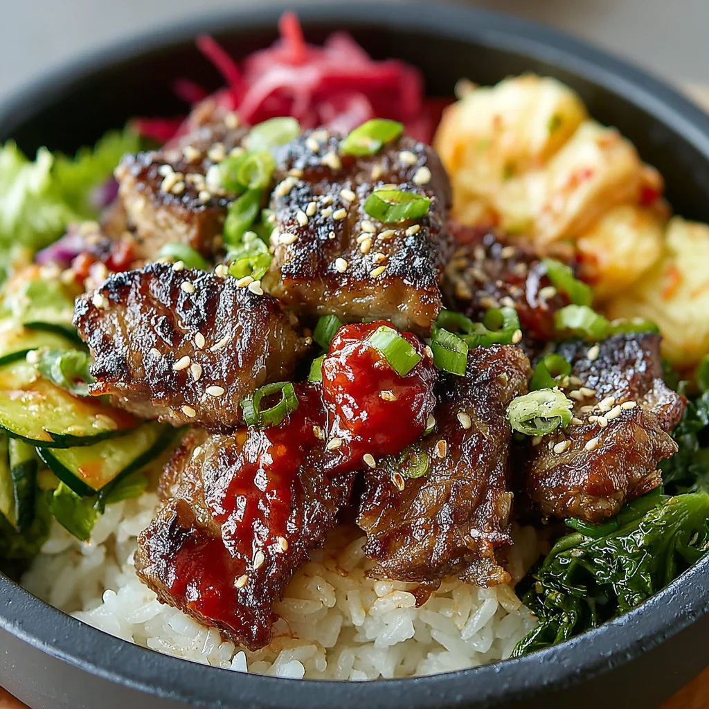 Kimchi and Pork Belly Sizzling Stone Bowl (Dolsot Bibimbap)