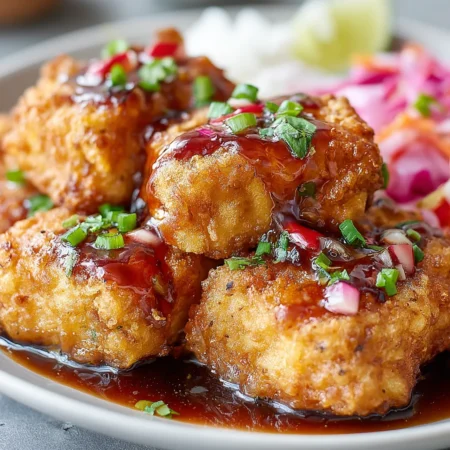 Sichuan Peppercorn Crispy Tofu with Black Vinegar Glaze