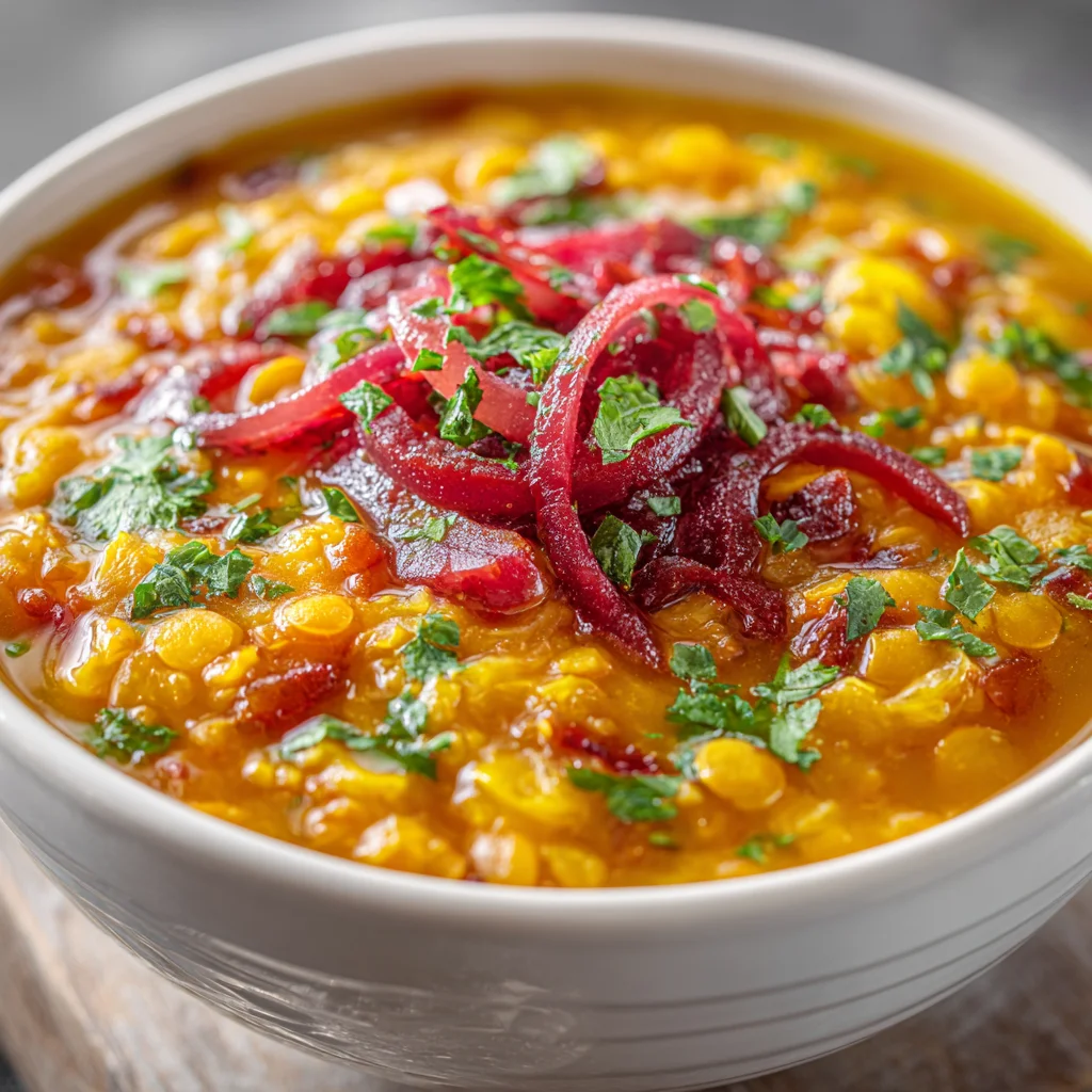 Spiced Pumpkin and Lentil Harira with Preserved Lemon