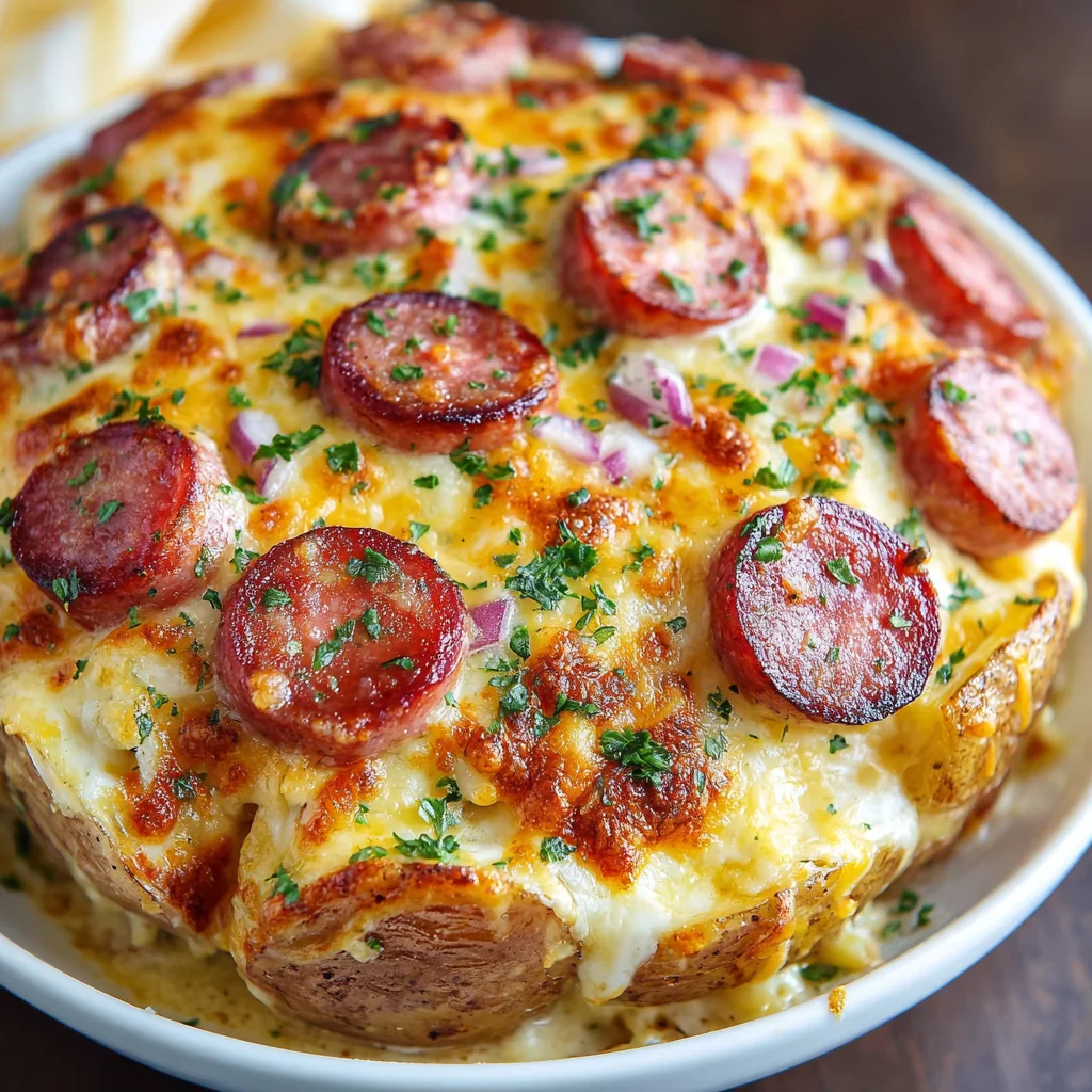 Cheesy Ranch Potatoes and Smoked Sausage