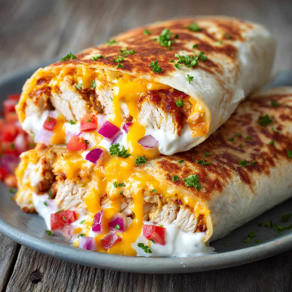 Cheesy Garlic Chicken Wraps â€“ The Ultimate Flavor Explosion!
