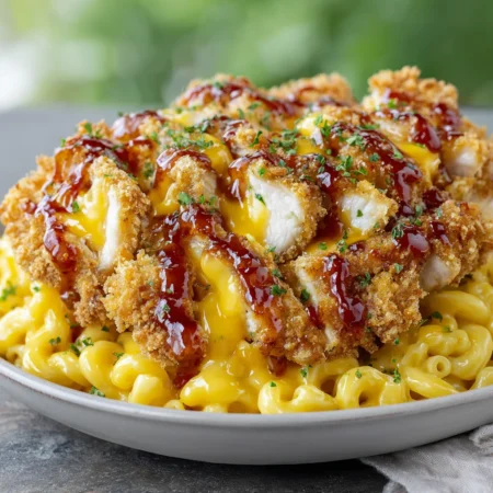 Delicious Spicy Honey Chicken with Mac and Cheese