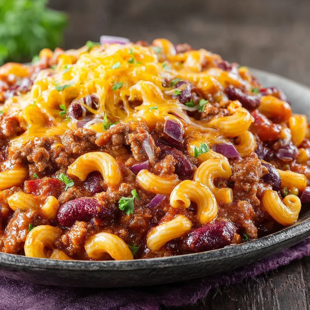 Hearty Chili Macaroni Delight