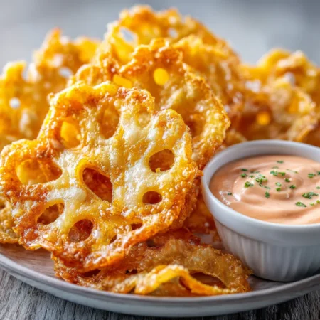 Crispy Lotus Root Chips with Gochujang Aioli