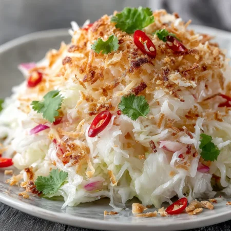 Spicy Thai Pomelo Salad with Toasted Coconut and Peanuts