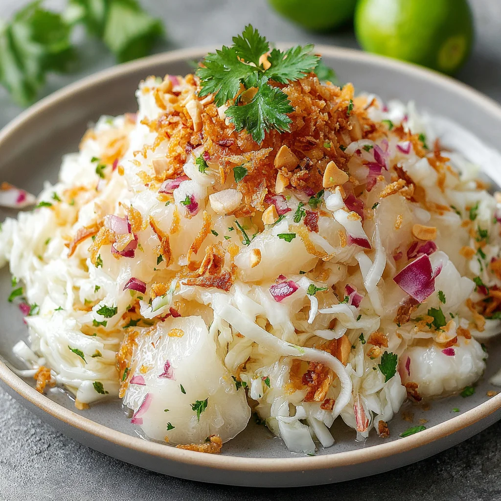 Spicy Thai Pomelo Salad with Toasted Coconut and Peanuts
