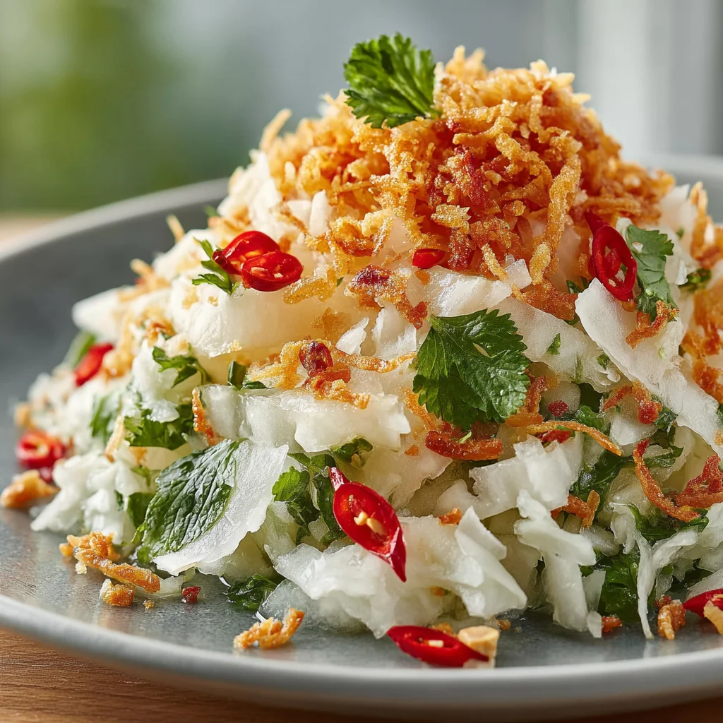 Spicy Thai Pomelo Salad with Toasted Coconut and Peanuts