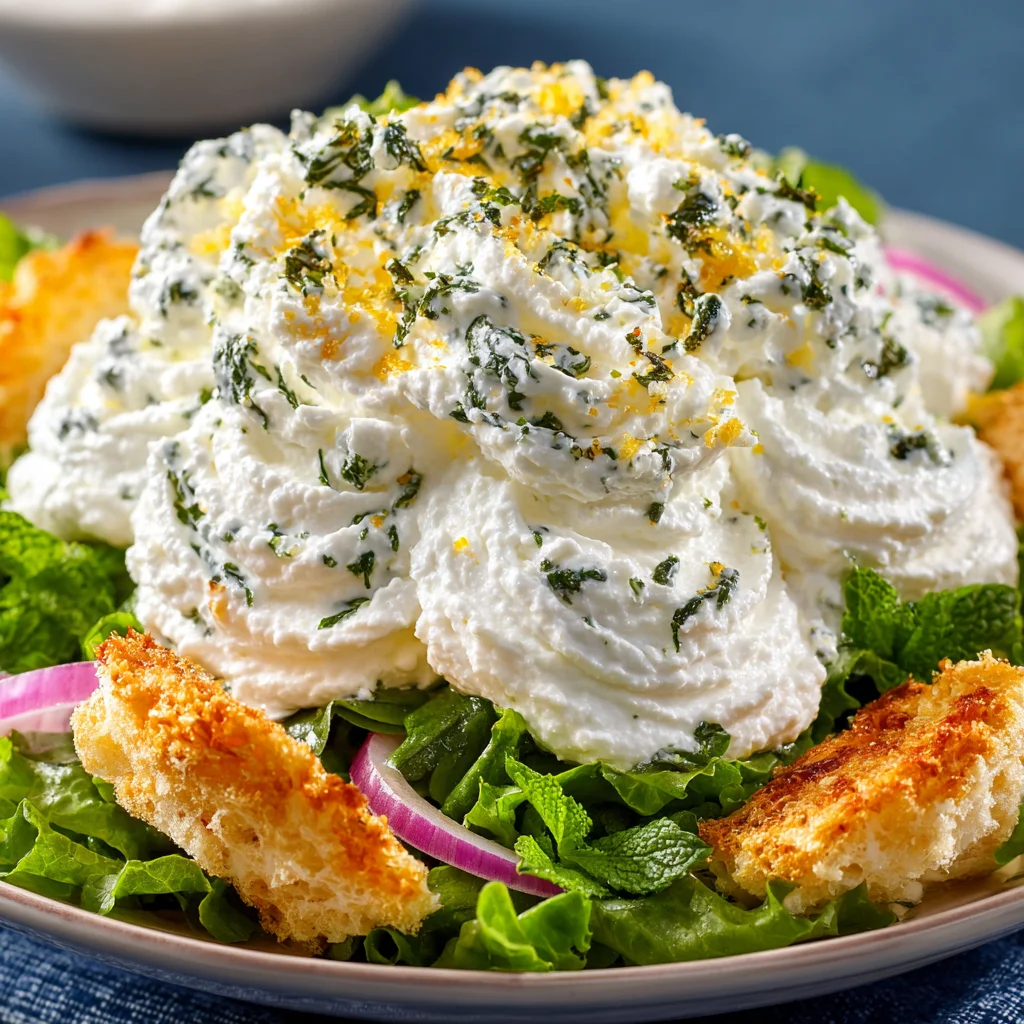 Deconstructed Spanakopita Salad with Feta Foam